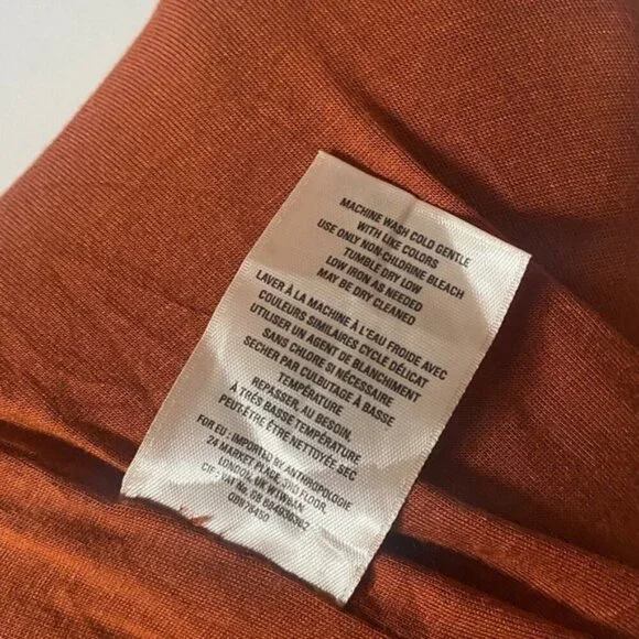 🍄50% ANTHROPOLOGIE Orange Jumpsuit sz S - Picture 9 of 10